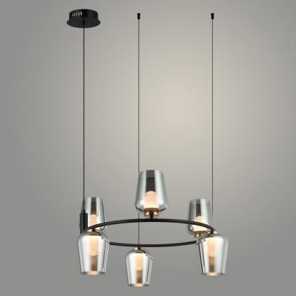 Люстра MDM-8258/6 BK+SG черный 18W LED 3000K d660 h1340, HAO24